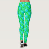 Leggings Rectangle bleu vert courbé ou rayures si mince? (Dos)
