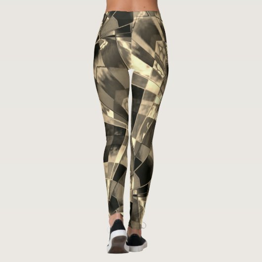 Leggings Rectangle incliné et frisé superposé (Dos)