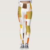 Leggings Rectangles et lignes Abstraites (Devant)