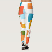 Leggings Rectangles et lignes Abstraites (Dos)