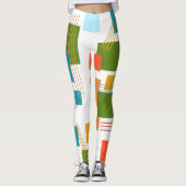 Leggings Rectangles et lignes Abstraites (Devant)