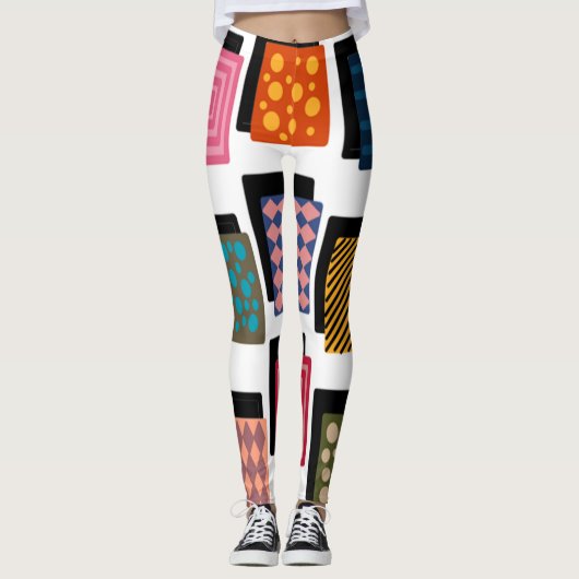 Leggings Rectangles et ombres (Devant)