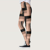 Leggings Rectangles géométriques Brown Mocha Noir (Gauche)