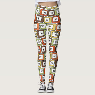 Leggings Rectangles rétro avec Starbursts