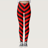 Leggings Red And Black Lines (Devant)