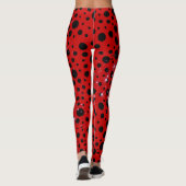 Leggings Red and black polka dots funny ladybug (Dos)