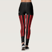 Leggings Red and Black Team/Club avec faux shorts (Dos)