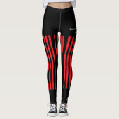 Leggings Red and Black Team/Club avec faux shorts (Devant)