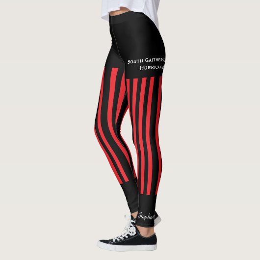 Leggings Red and Black Team/Club avec faux shorts (Gauche)