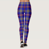 Leggings Red And Blue Tartan Fabric (Dos)