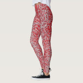 Leggings Red and Gray Dots  (Gauche)
