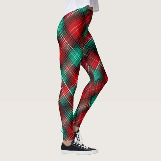 Leggings Red and green holiday plaid (Droite)