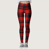 Leggings Red Black Buffalo Plaid Christmas Holiday (Devant)