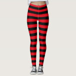Leggings Red & Black Halloween & Valentine Stripes<br><div class="desc">Prenez ces leggings que vous pouvez porter après Halloween pour compléter n'importe quel costume ou tenue d'Halloween. Portez-les tout le mois d'octobre. Portez-les toute l'année avec des vêtements normaux. Faites dernier vos morceaux de votre costume d'Halloween. Disponible en plusieurs couleurs dont le vert, l'orange, le rose, le bleu, le violet,...</div>