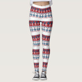 Leggings Red blue ornament (Devant)