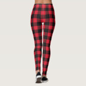 Leggings Red Buffalo Plaid  (Dos)