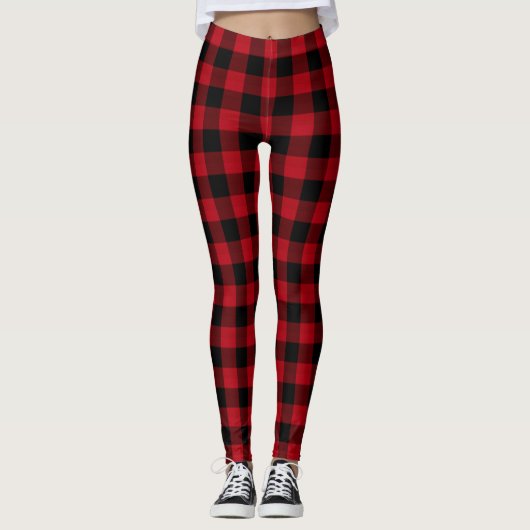 Leggings Red Buffalo Plaid ID604 (Devant)