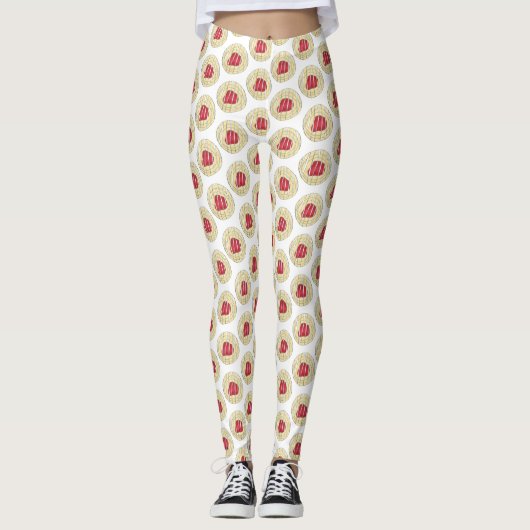 Leggings Red Cherry Danish Breakfast Pâtisserie (Devant)