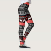 Leggings Red Fair Isle Motif (Droite)
