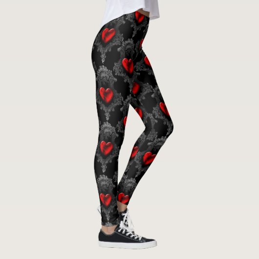 Leggings Red Goth Heart (Droite)