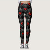 Leggings Red Goth Heart (Devant)