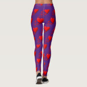 Leggings Red Hearts EXÉCUTEZ VOTRE COURSE Valentine Custom (Dos)