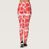 Leggings Red Hearts Fancy Motif (Dos)