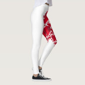 Leggings Red Hearts Lace Design sur Arrière - plan blanc (Droite)