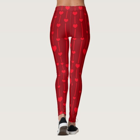 Leggings Red Hearts popular pattern (Dos)