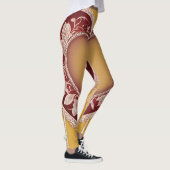 Leggings Red Lingerie Heart Lace AI art (Droite)