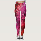 Leggings Red & Magenta Psychedelic Starburst Tie Dye (Devant)