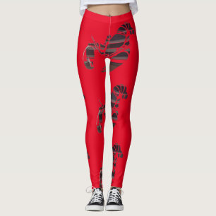 Leggings Red Maine Lobsters Thunder_Cove