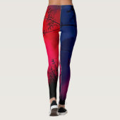 Leggings Red Moon Shadow Woman Conception de mystère (Dos)