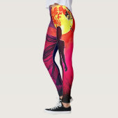 Leggings Red Moon Shadow Woman Conception de mystère (Gauche)