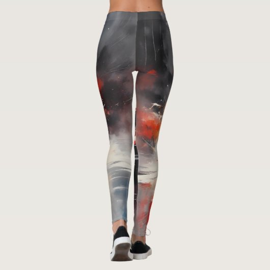 Leggings Red Muscle Car direction (Dos)