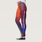 Leggings Red Orange Blue Stripe Motif Punch aujourd'hui en (Gauche)