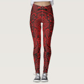 Leggings Red Paisley (Devant)