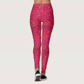 Leggings Red Pink Gold Valentine Hearts (Dos)