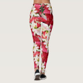 Leggings Red Poinsettia Holiday (Dos)