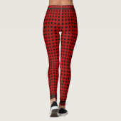 Leggings Red Poke A Dot avec bande (Dos)