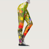 Leggings Red Poppies Champ peinture Abstraite (Droite)