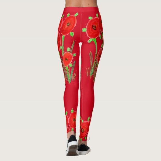 Leggings Red Poppy (Dos)