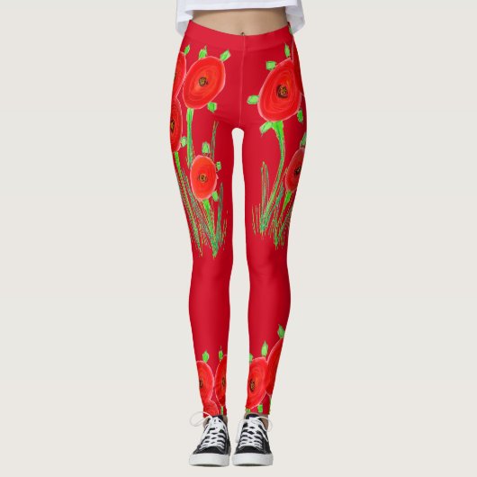 Leggings Red Poppy (Devant)