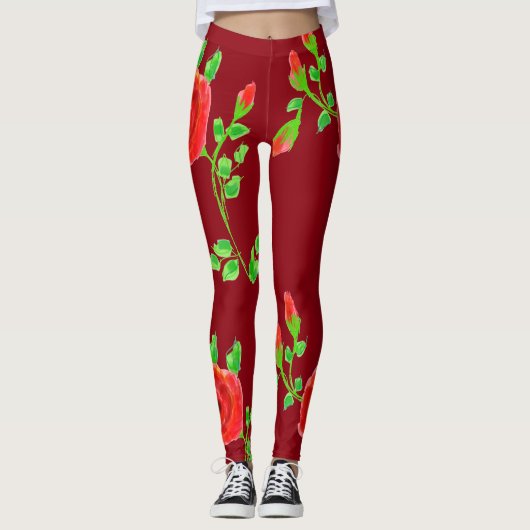 Leggings Red Rose (Devant)