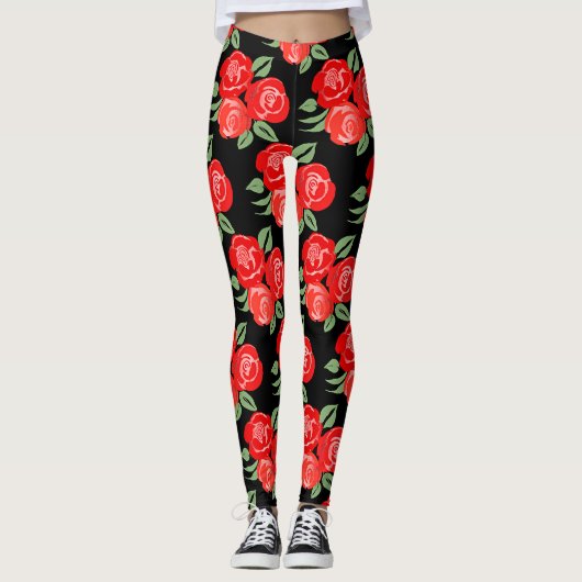 Leggings Red Roses (Devant)