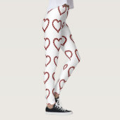 Leggings Red Ruby Gemstone Heart (Droite)