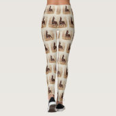 Leggings Red Rust Brown Doberman Pinscher Dog (Dos)