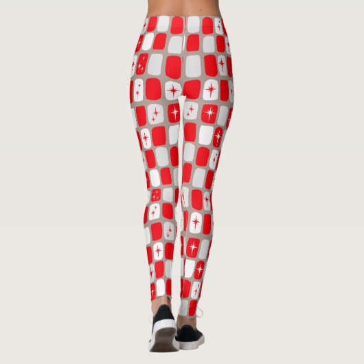 Leggings Red Starbursts (Dos)
