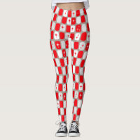 Leggings Red Starbursts