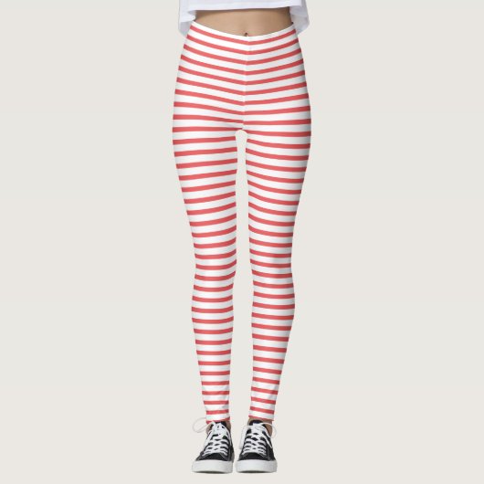 Leggings Red stripes  (Devant)